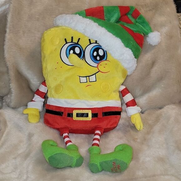 SPONGEBOB SQUAREPANTS CHRISTMAS PLUSH WITH SOUND - Picture 1 of 9